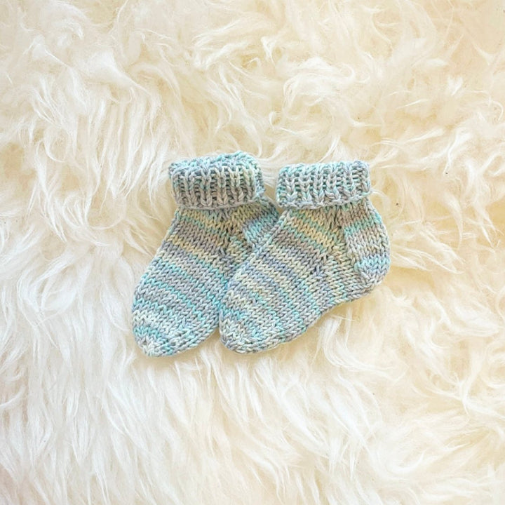 Baumwollsocken Grau-Blau