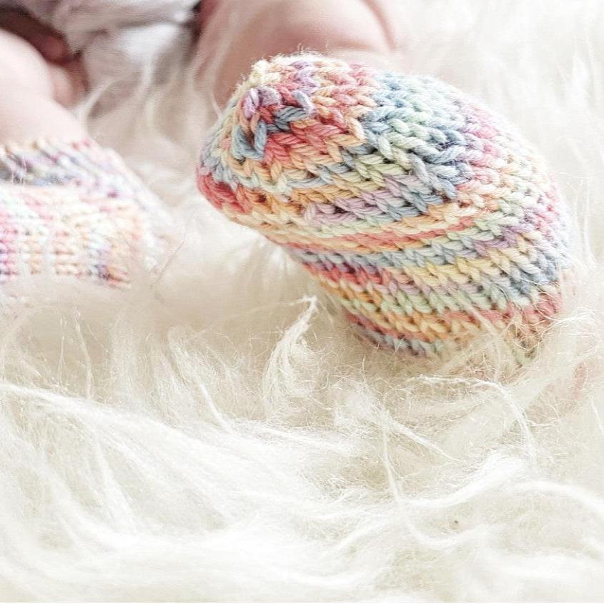 Baumwollsocken Rosa-Blau