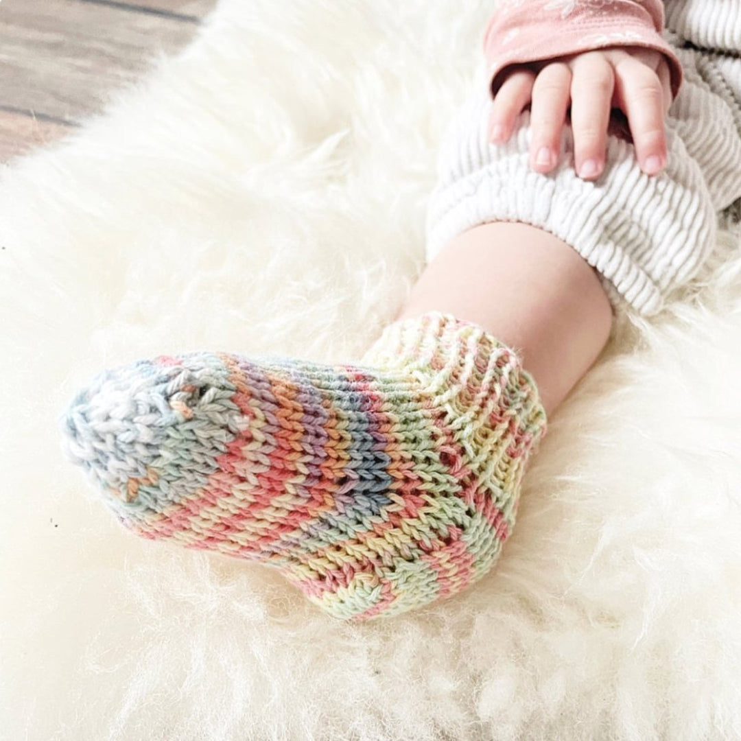 Baumwollsocken Rosa-Grün