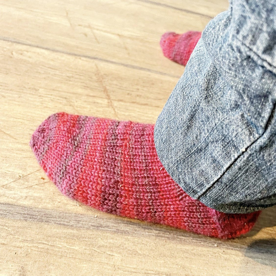 Wollsocken Rot
